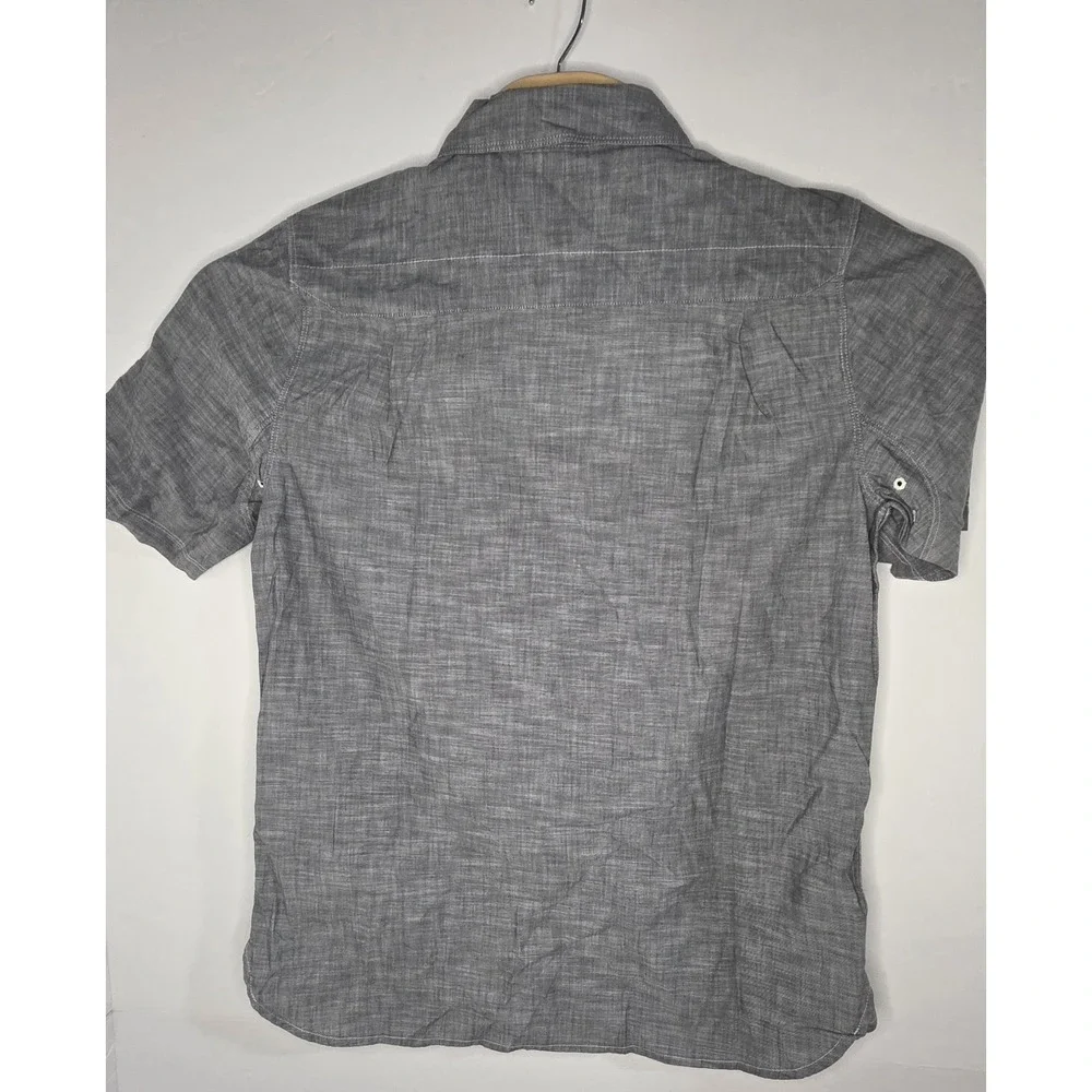 Woolrich Mens Size M‎ Short Sleeve Denim Button Up Shirt